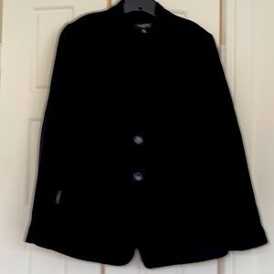 Talbots Feminine Black boiled wool blazer 18W